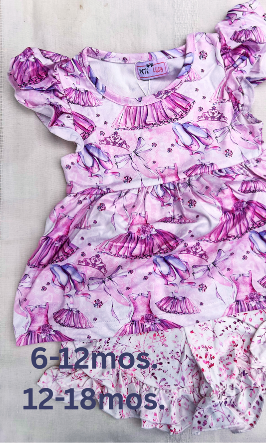 Ballet Print Short Set