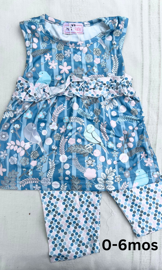 Blue Bird Capri Set