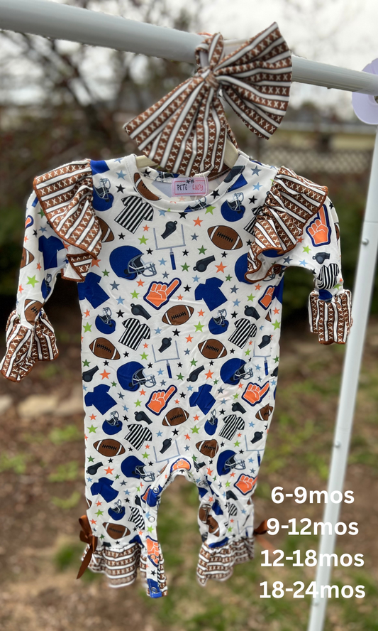 Football Romper with Headband